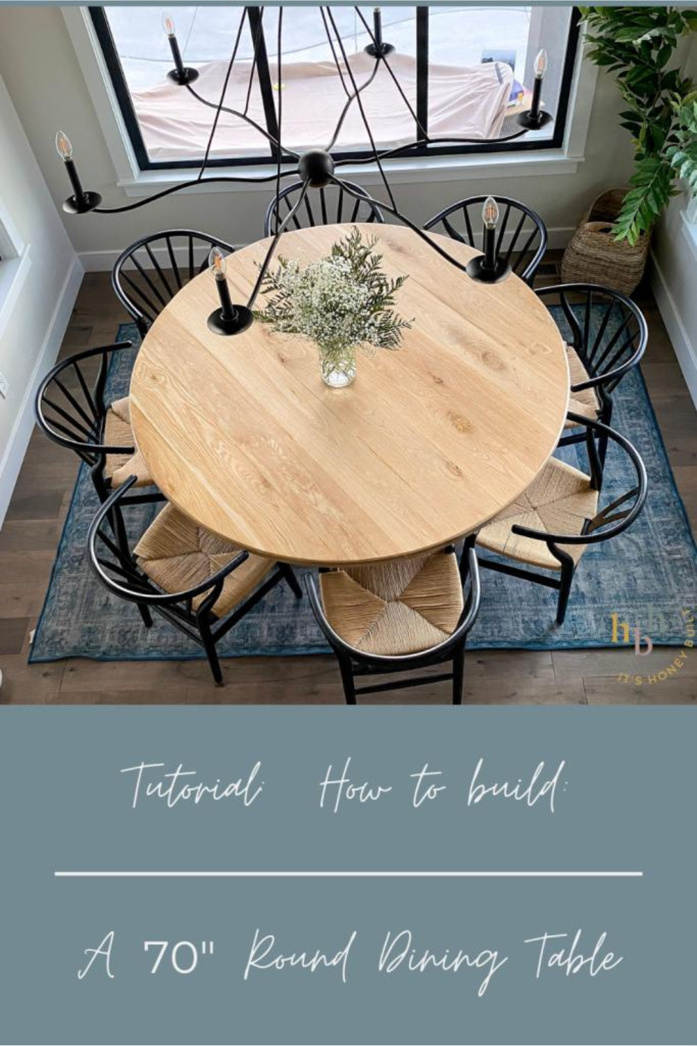 Diy round dining table for 6