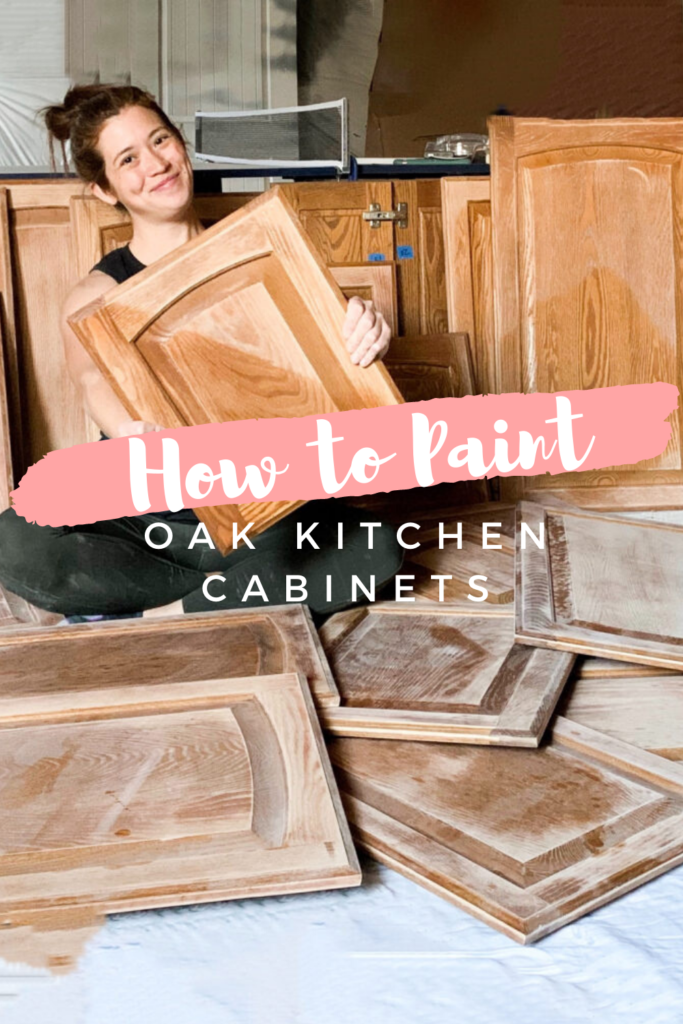 How to Paint Stained Oak Cabinet Doors | Honey Built Home