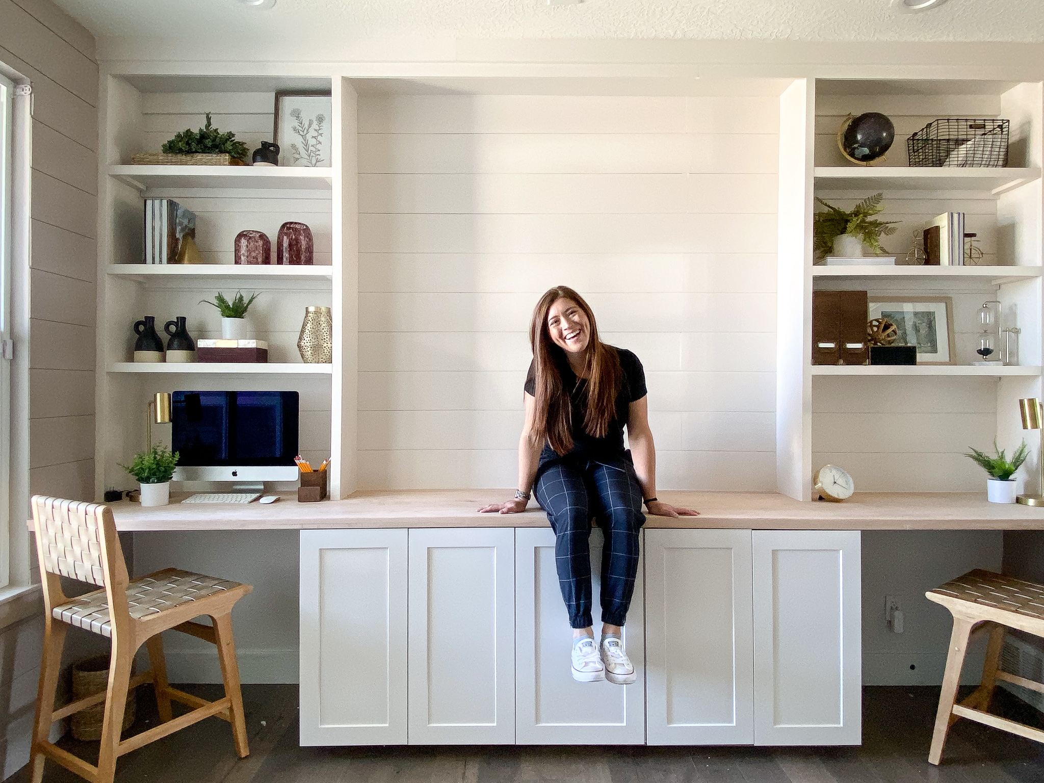 Build Office Builtins With Cabinets Honey Built Home