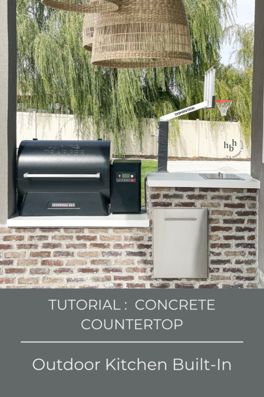 DIY Backyard Builtin Traeger BBQ Kitchen Honey Built Home